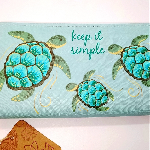 SOLD     NWT Karma Turquoise Wallet with Sea Turtles and - Picture 2 of 11
